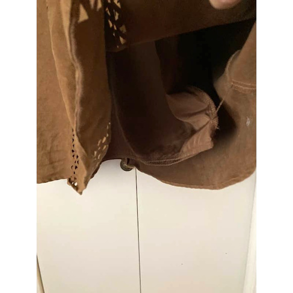 Mossimo Brown Faux-Suede Dress - Cut Out Pattern Dress - XS - Picture 8 of 9